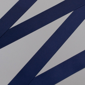 Dark blue grosgrain polyester ribbon, 25 mm (lauma 061) (011550)