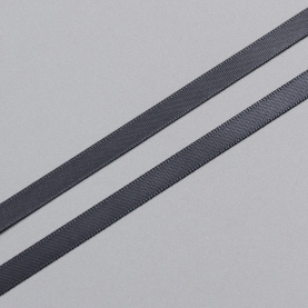 Dark grey satin ribbon, charcoal, 6 mm, ARTA-F (011751)