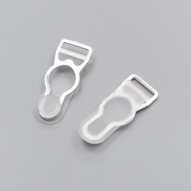 Suspender, silver - transparent, 10 mm (2055/10) (012305)