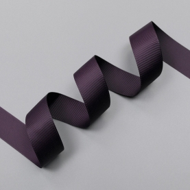 Plum wine grosgrain polyester ribbon, 25 mm (lauma 076) (013723)