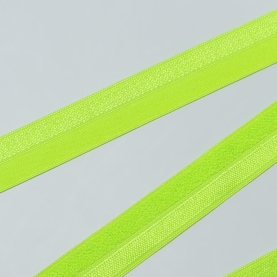 Fold over ribbon, 15 mm, neon lime (001077)