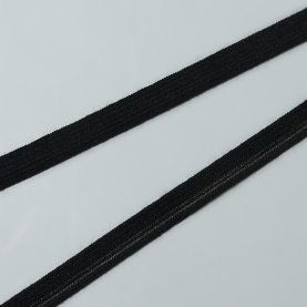 Light elastic ribbon, black, 8 mm (lauma 170) (001086)