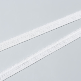 Light elastic ribbon, white, 8 mm (lauma 001) (001088)