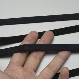 Black elastic bra strap, 12 mm (lauma 170) (001093)