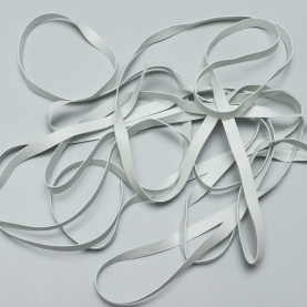 Rubber elastic for swimwear, 8x0.7mm, white (001100)