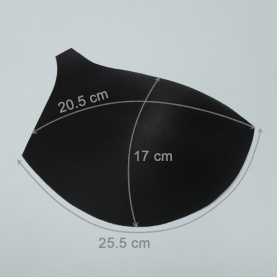 Bra cups, angled, 95B, black, pair (001115)