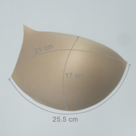 Bra cups, angled, 95B, beige, pair (001120)