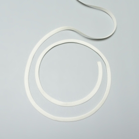 Bone casing, seamless, ivory, 8 mm (lauma 004) (001168)