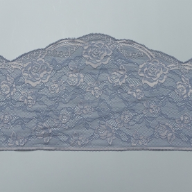 Elastic lace for lingerie, 18 cm, flint gray and pion (lauma 1005, 168) (001179)