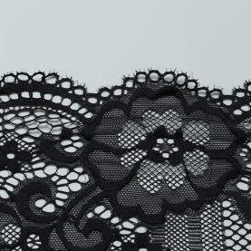 Elastic lace for lingerie, 20 cm, black (lauma 170) (001180)