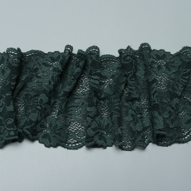 Elastic lace for lingerie, 12 cm, dark green (001194)