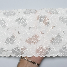 Elastic lace for lingerie, 20 cm, cream (001196)