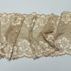 Elastic lace for lingerie, 15.5 cm, caffe latte (lauma 30) (001205)