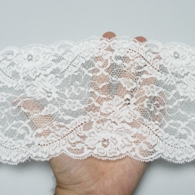 Elastic lace for lingerie, 14.5 cm, ivory (lauma 004) (001209)