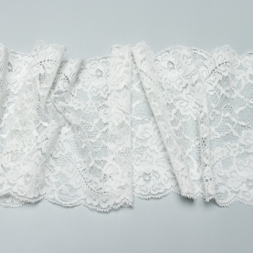 Elastic lace for lingerie, 14.5 cm, ivory (lauma 004) (001209)