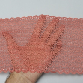 Elastic lace for lingerie, 17.5 cm, coral reef (001216)