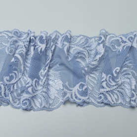 Elastic lace for lingerie, 15 cm, gray blue (001222)