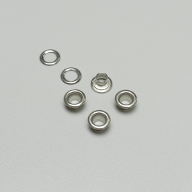 Grommet and washer, silver, 5 mm (40 pc.) (001240)