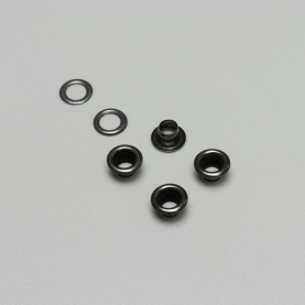 Grommet and washer, black oxide, 5 mm (40 pc.) (001243)