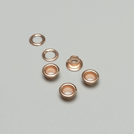 Grommet and washer, bright copper, 5 mm (40 pc.) (001245)