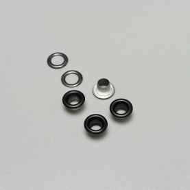 Grommet and washer covered, black (lauma 170), 5 mm (40 pc.) (001248)