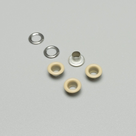 Grommet and washer covered, beige (lauma 126), 5 mm (40 pc.) (001249)