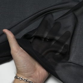 Knit interlining fabric, 39 g/m2, 90 cm, black (Kufner) (001285)