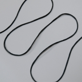 Rattail satin cord 2 mm, black (001301)