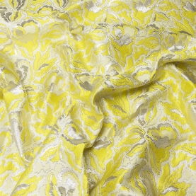 Jacquard fabric with lemon flowers (001335)