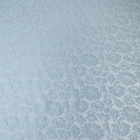 Jacquard fabric with blue flowers (001337)