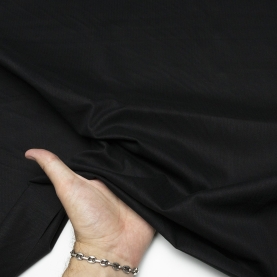 Gabardine fabric with black herringbone (001341)