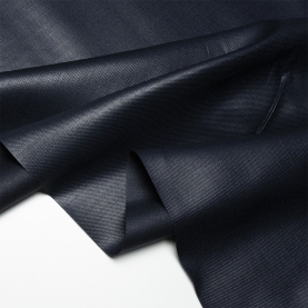 Gabardine fabric coated with dark blue (001342)