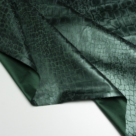 Silk fabric with reptile print (001344)