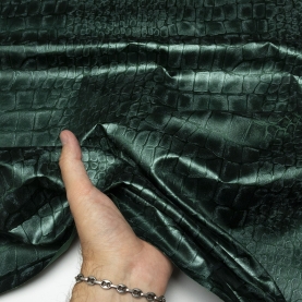 Silk fabric with reptile print (001344)