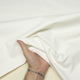 Gabardine stretch cotton fabric, ivory (001353)