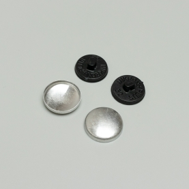 Base for covered button, 21 mm, black (bombe) (001387)