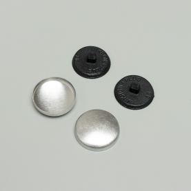 Base for covered button, 23 mm, black (bombe) (001387)