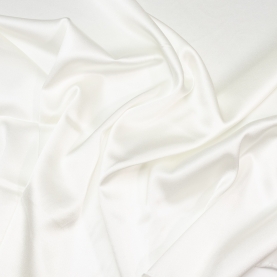 Satin silk fabric, ivory (001441)