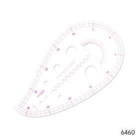 6460 Plastic curve ruler 30x30 cm, Kearing (001458)